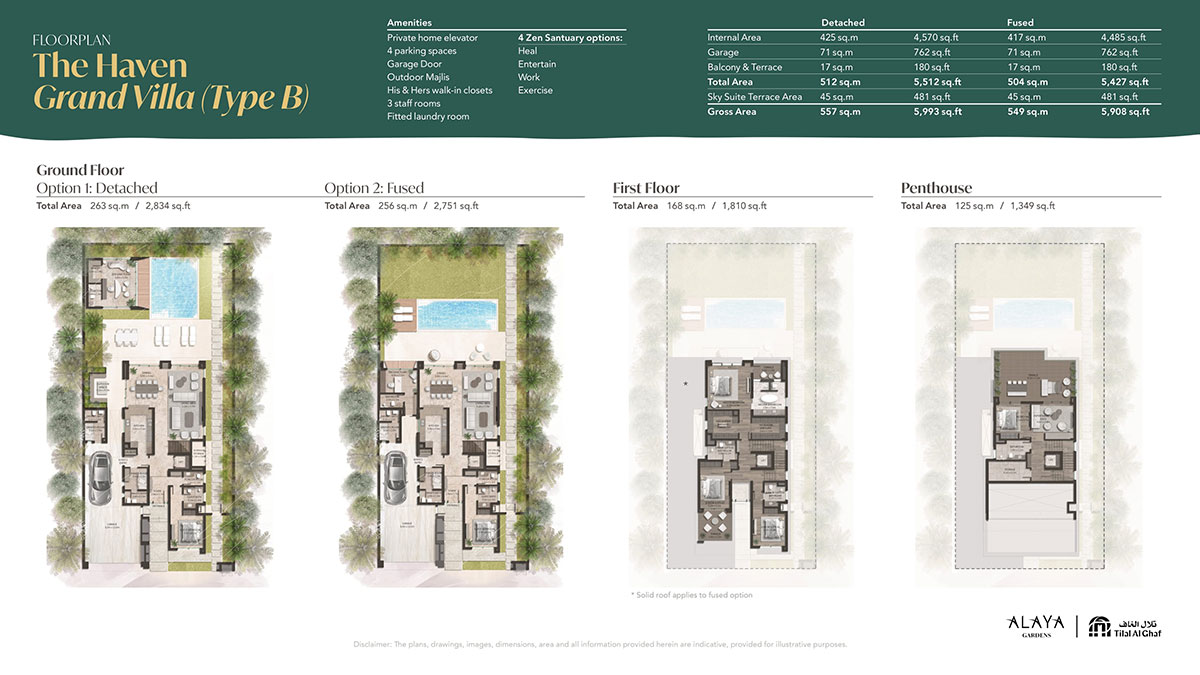 Alaya Gardens Villas Floor Plan Layout At Tilal Al Ghaf Dubai