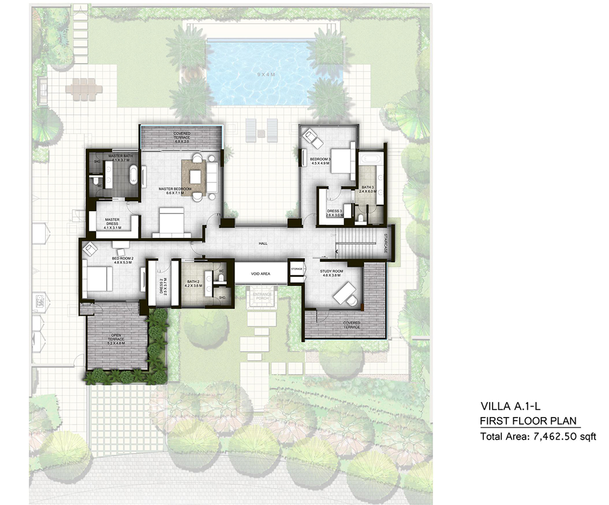 The Nest Floor Plan & Villa Sizes by Al Barari