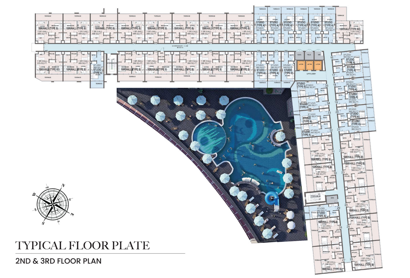 Typical Floor Plan 2nd & 3rd Floor Layout Plan