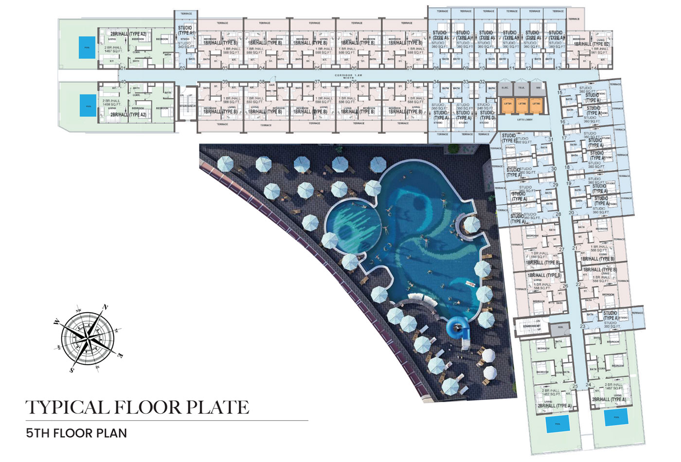 Typical Floor Plan 5th Floor Layout Plan