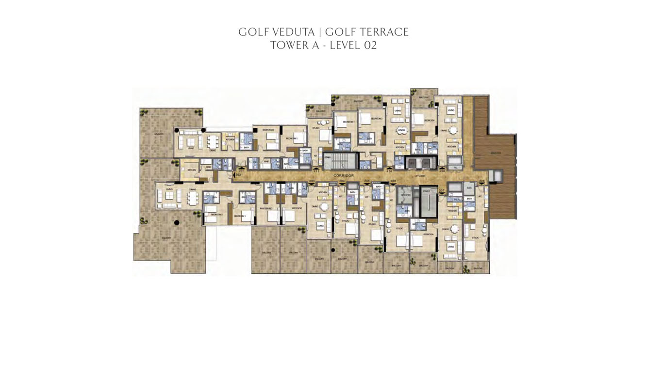 Tower A - Level 2 Golf Veduta - Golf Terrace