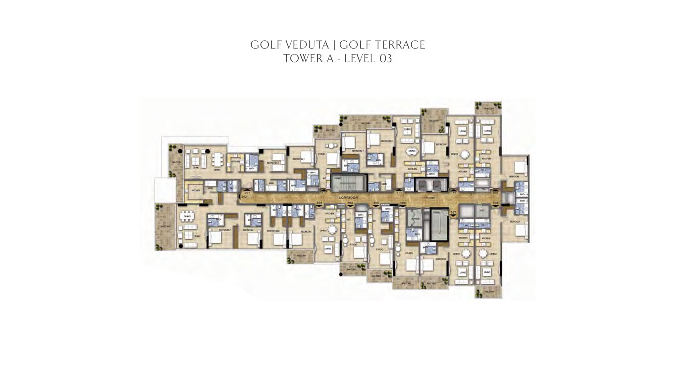 Tower A - Level 3 Golf Veduta - Golf Terrace