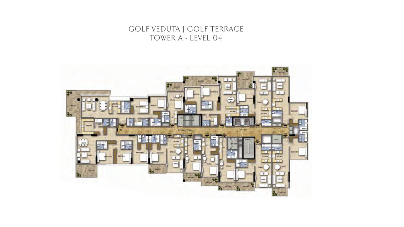 Tower A - Level 4 Golf Veduta - Golf Terrace