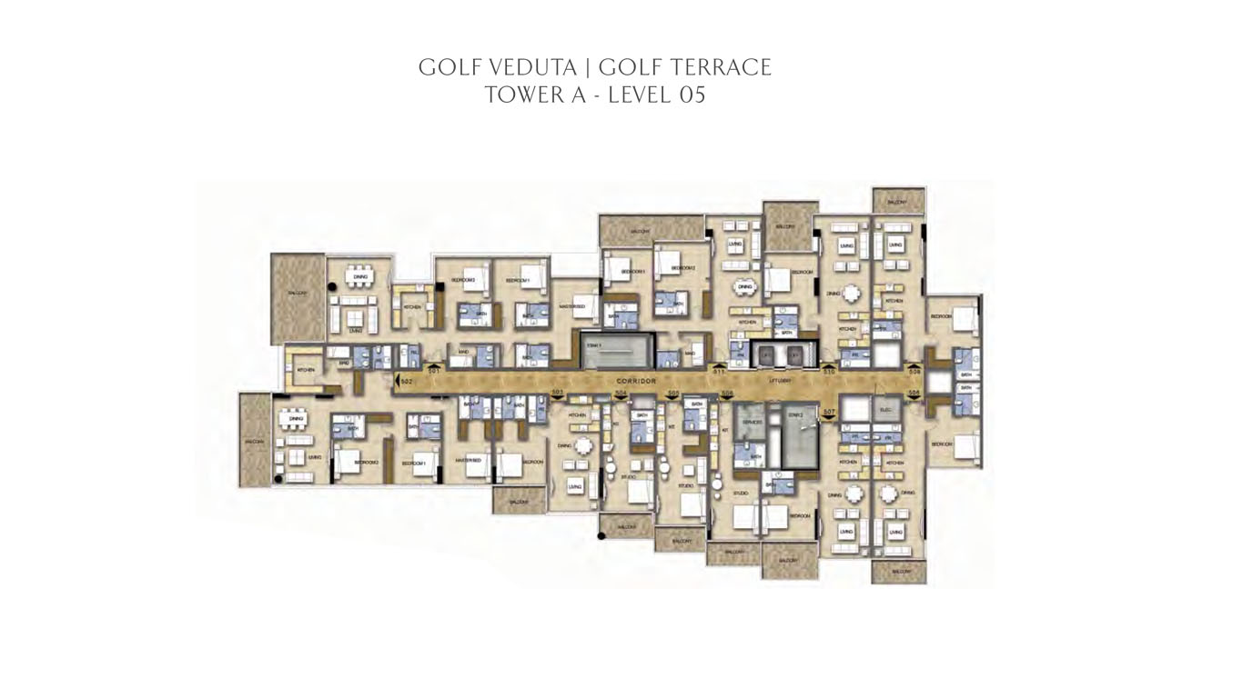 Tower A - Level 5 Golf Veduta - Golf Terrace