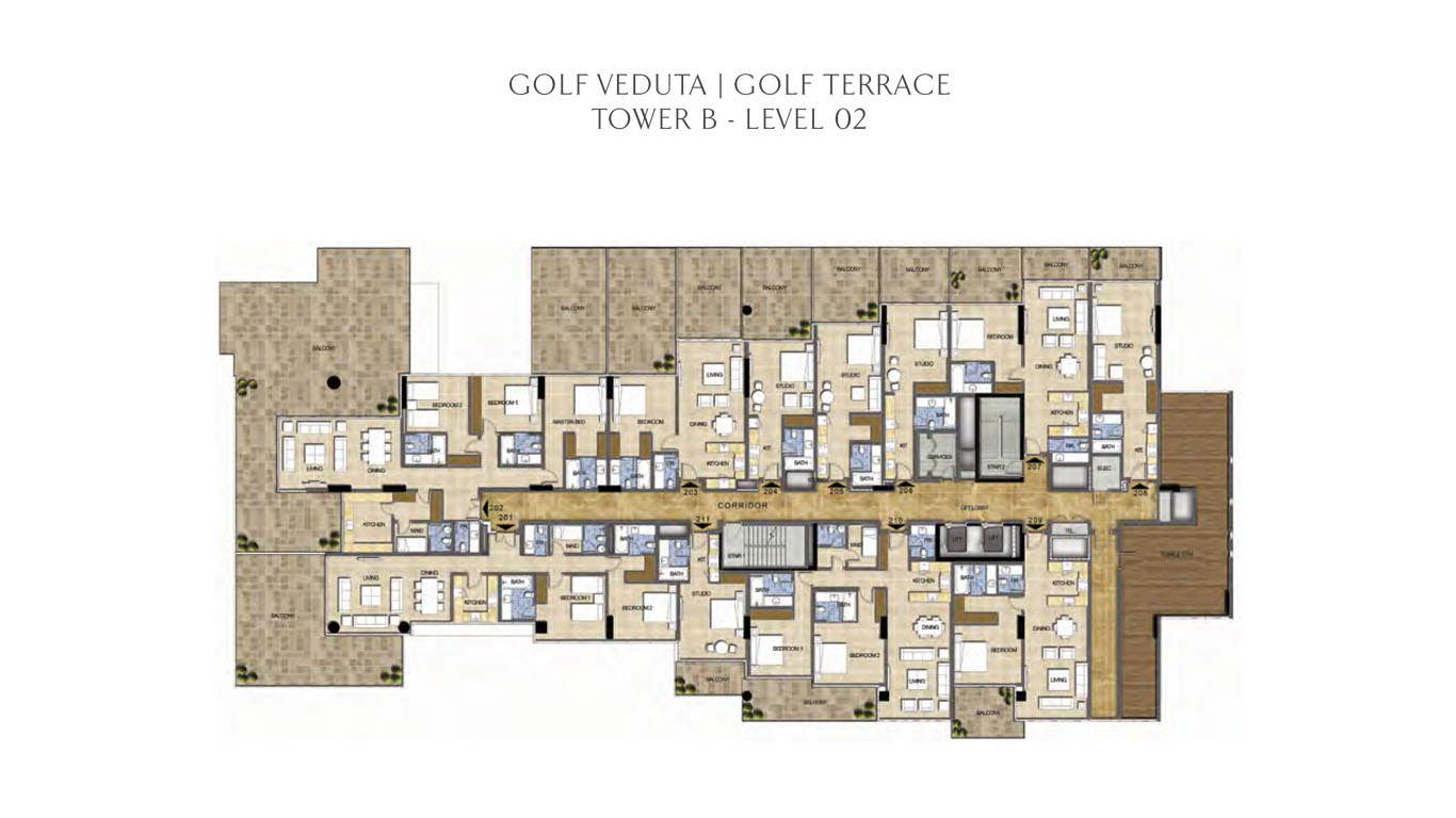 Tower B - Level 2 Golf Veduta - Golf Terrace