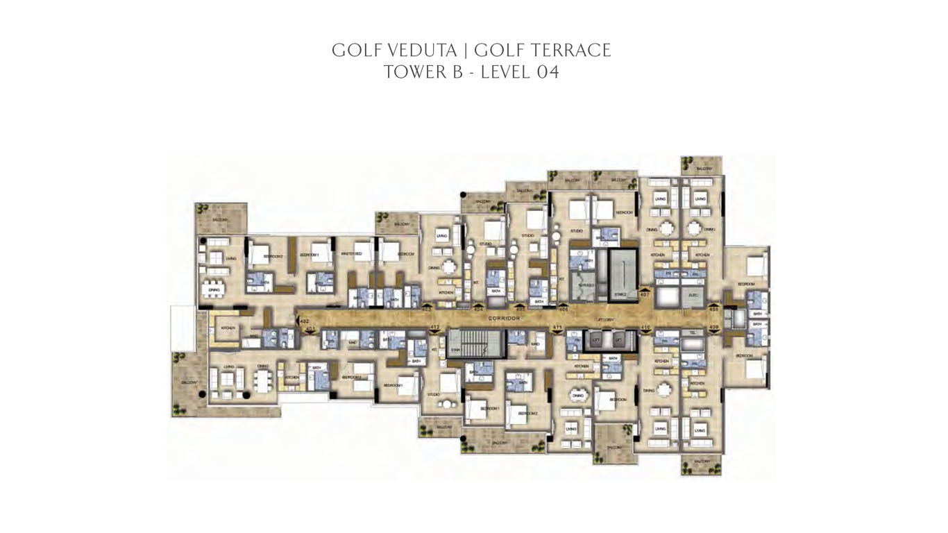 Tower B - Level 4 Golf Veduta - Golf Terrace