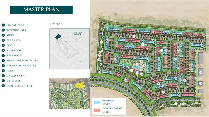 Expo Golf Villas 4 Greenview Villas At Emaar South | Master Plan