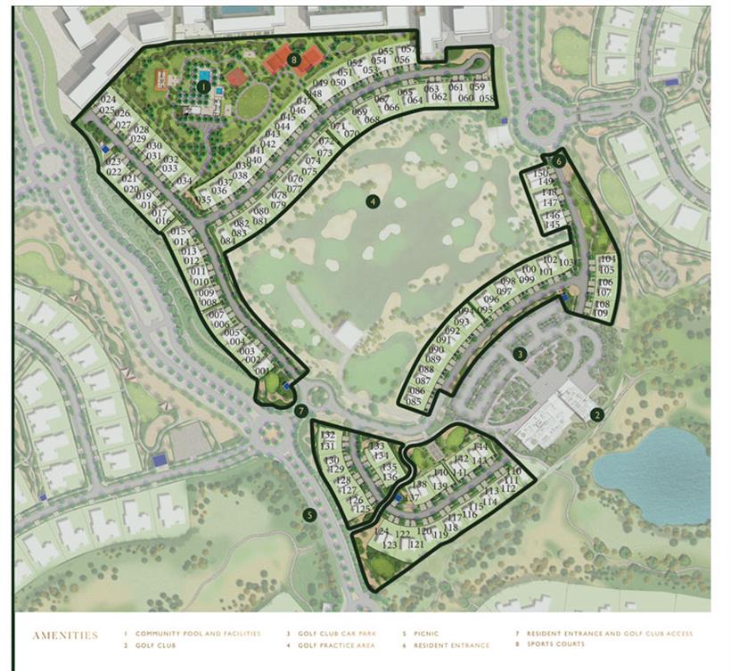 Emaar Club Villas Master Plan at Dubai Hills Estate