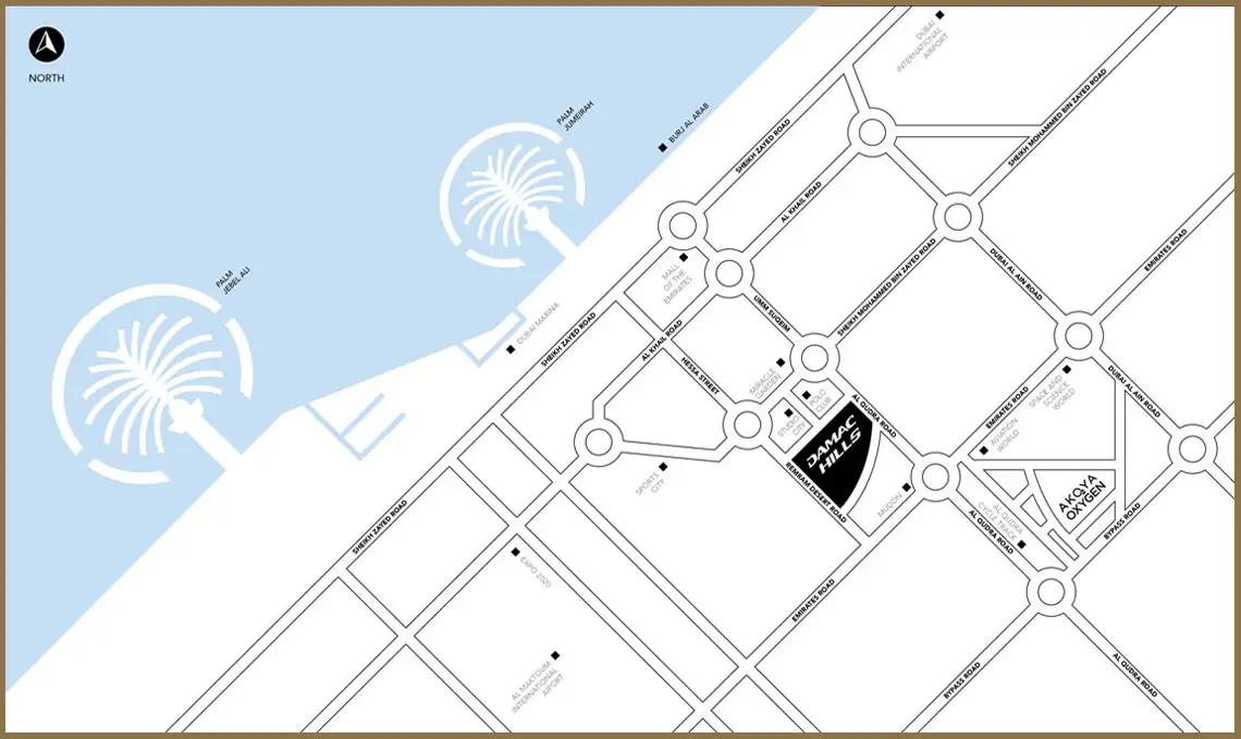Fendi Styled Villas Location Map